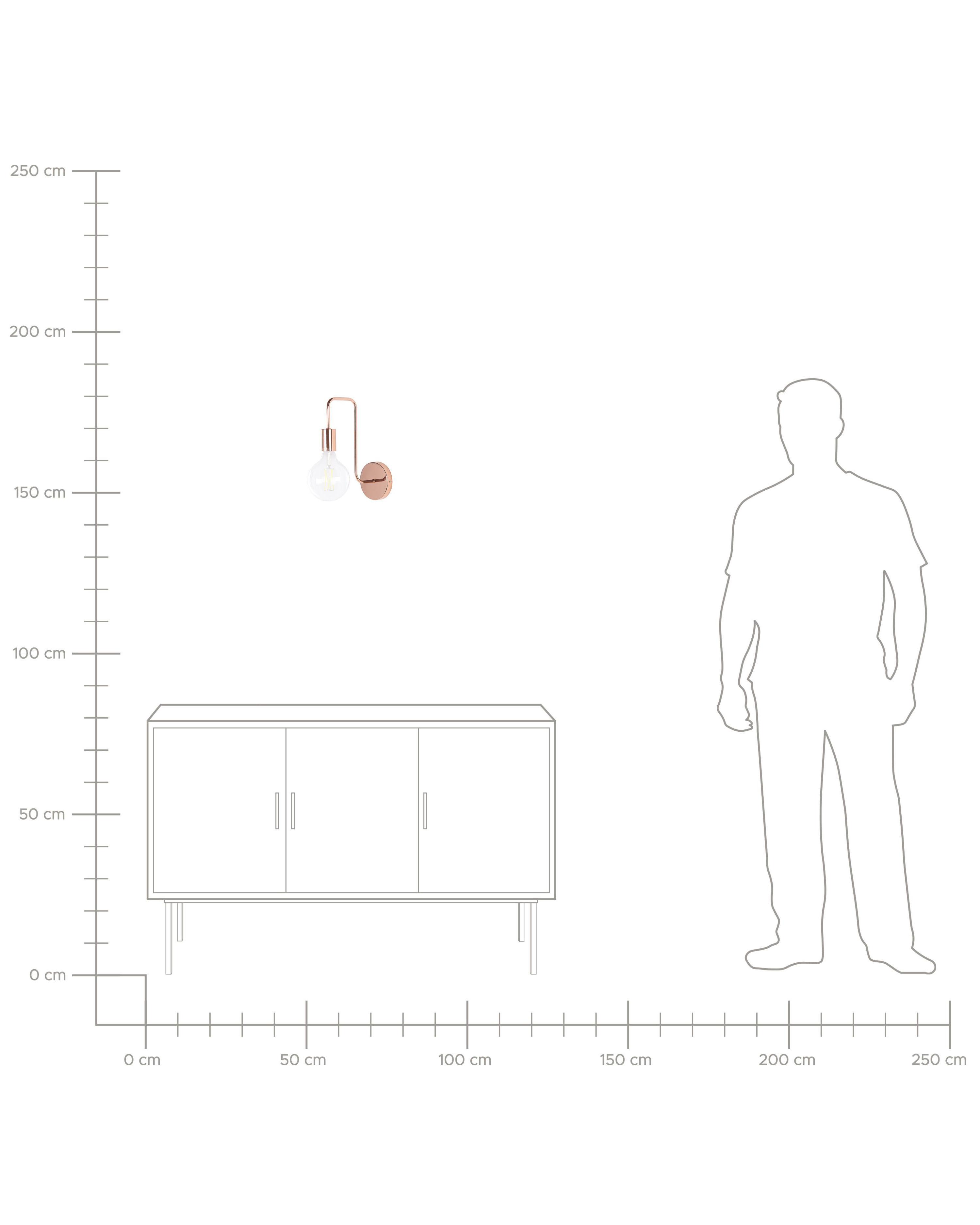 Wandlamp SAVENA Metaal Koper