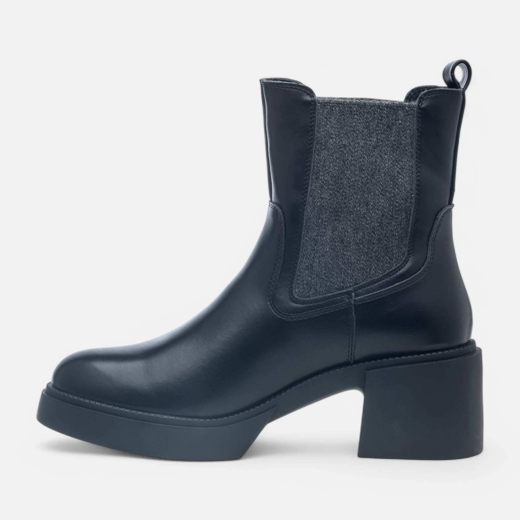 Boots chelsea à talon Femme noir