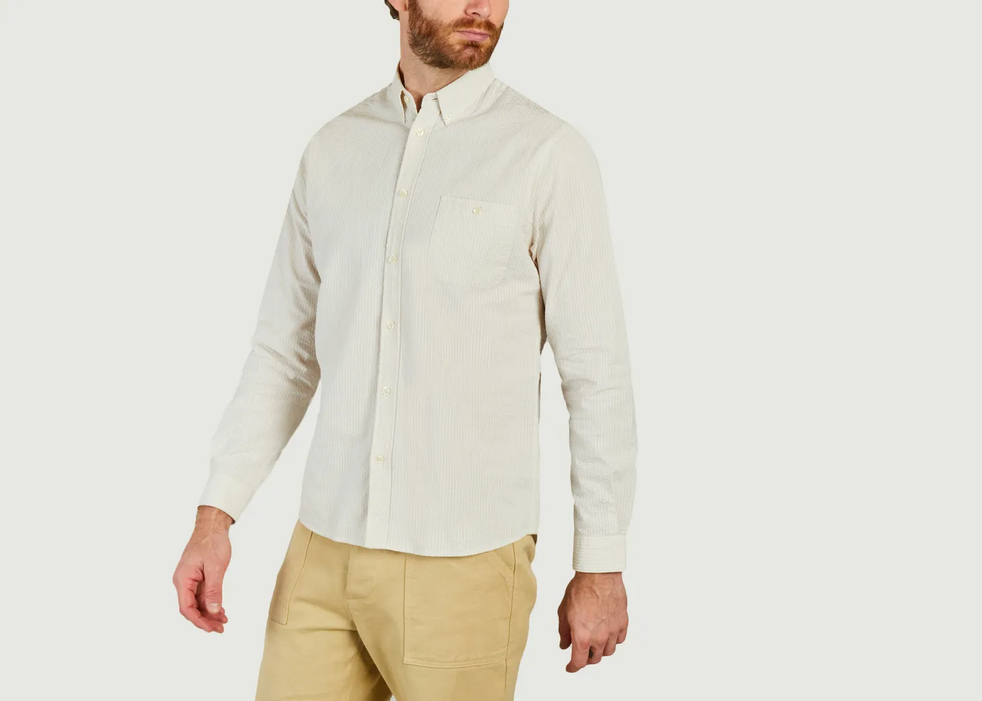 Chemise Severin Seersucker Cuisse de Grenouille