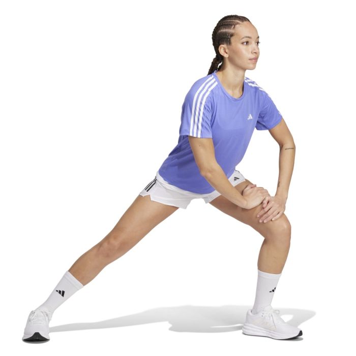 adidas Dame T-shirts Own The Run E 3-Stripes T-shirt Lilla
