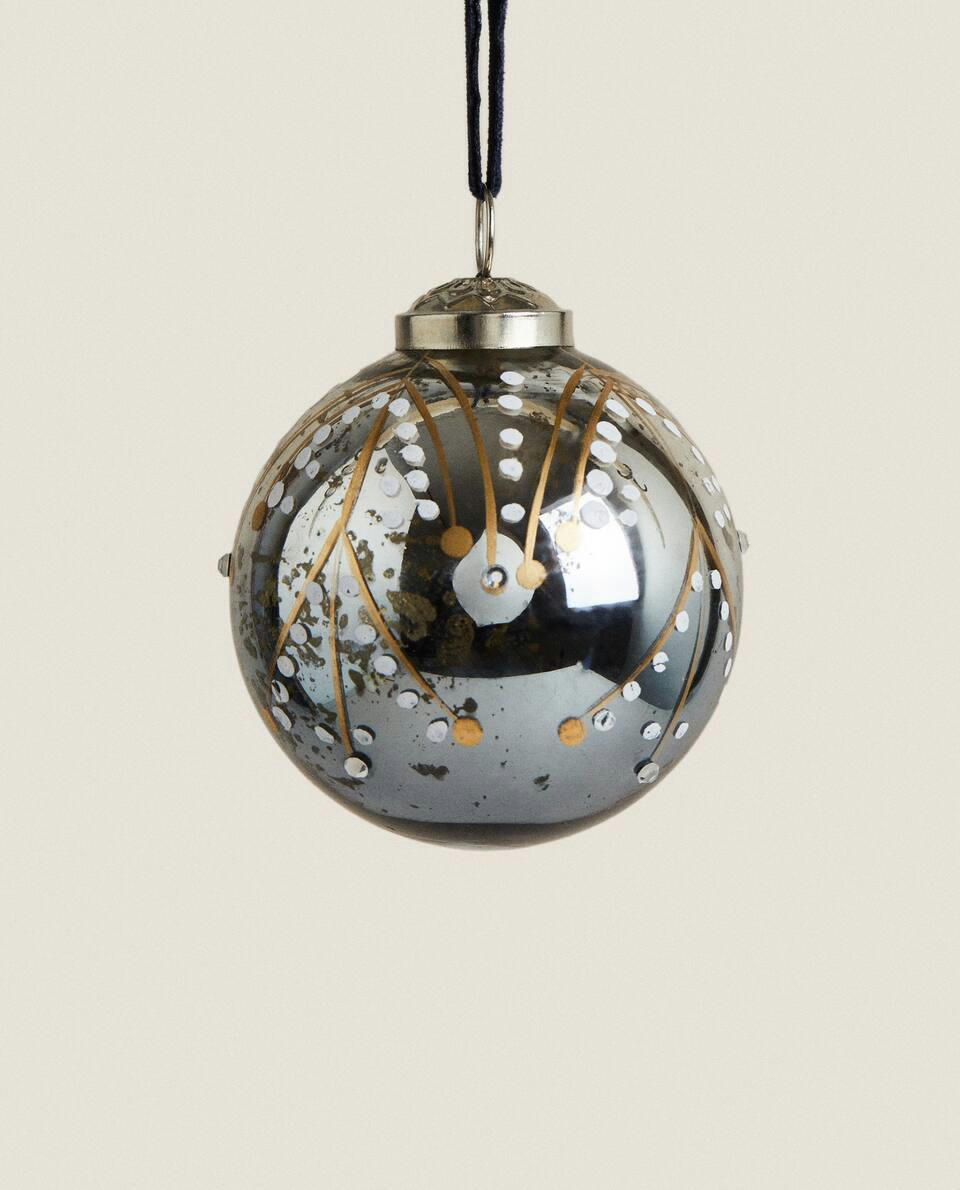 Enfeite de Natal em Vidro Pintado