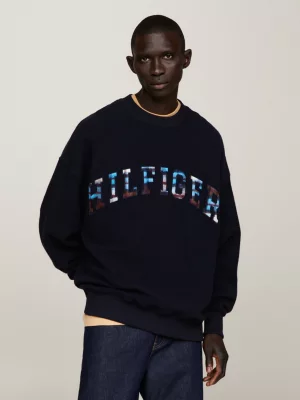 Moletom oversized com logo Tartan Crest
