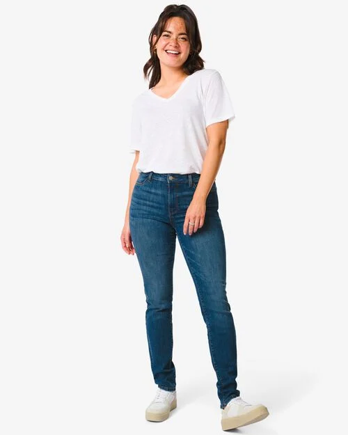 jean femme - modèle skinny bleu moyen
