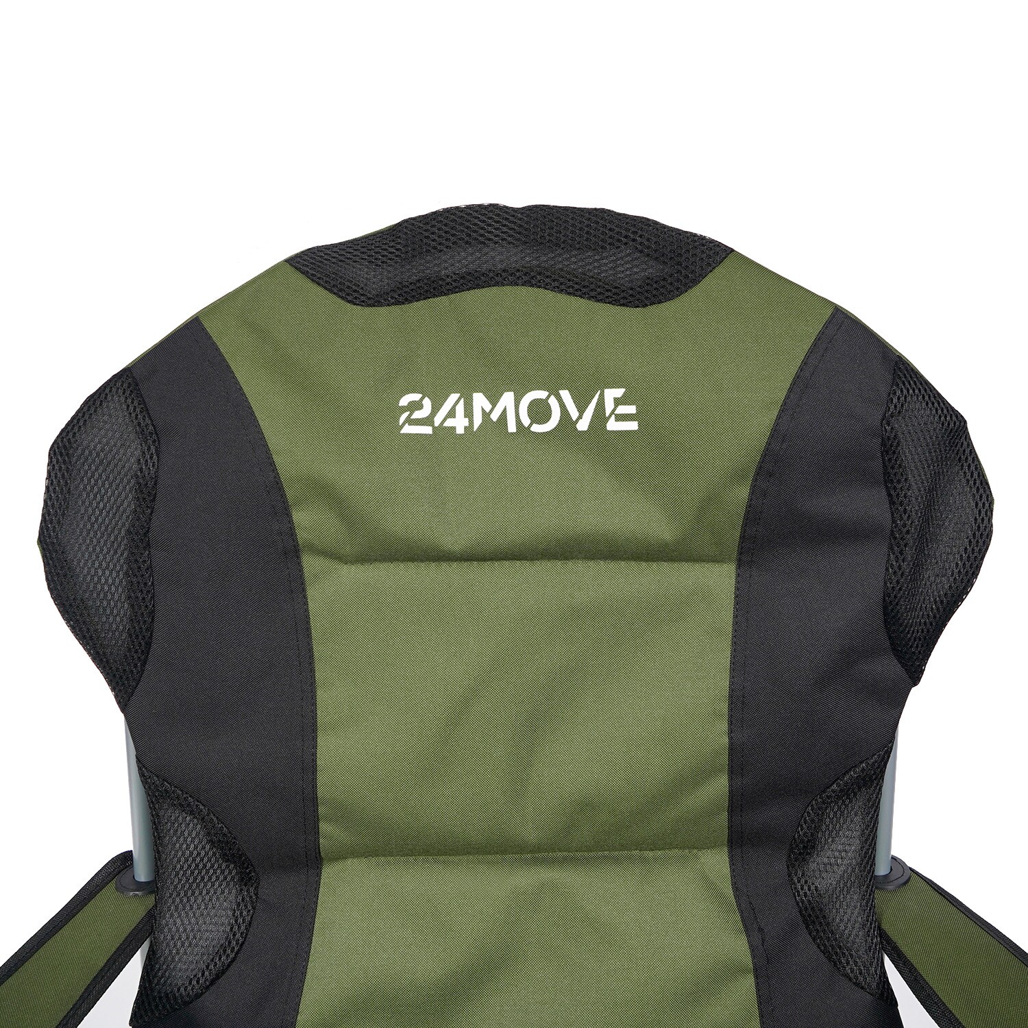24MOVE® Campingstuhl Salvador faltbar Camping Klappstuhl gepolstert inkl. Tragetasche, bis 150kg belastbar, grün