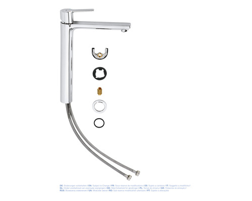 GROHE LINEARE wastafelmengkraan voor opzetwastafels, chroom 23405001