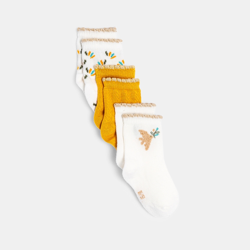 Chaussettes finitions fantaisie bébé fille