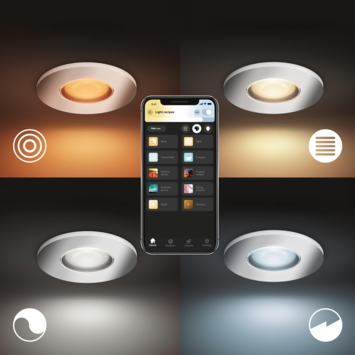 Philips Hue badkamer LED inbouwspot Adore 1x5W chroom/wit excl. switch incl. bluetooth