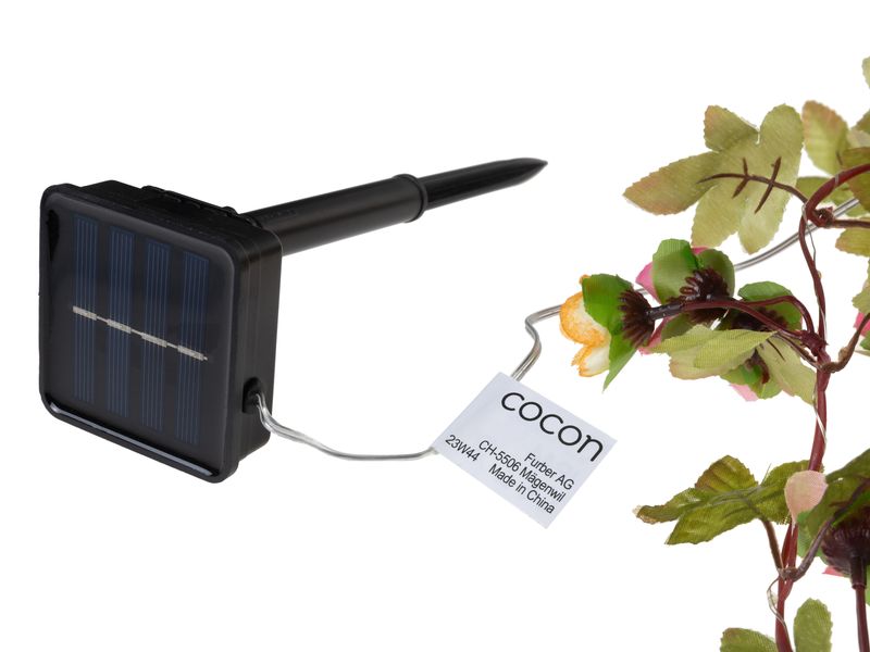 COCON Lichterkette LED Solar Blumen, 10 m Dekorative Beleuchtung