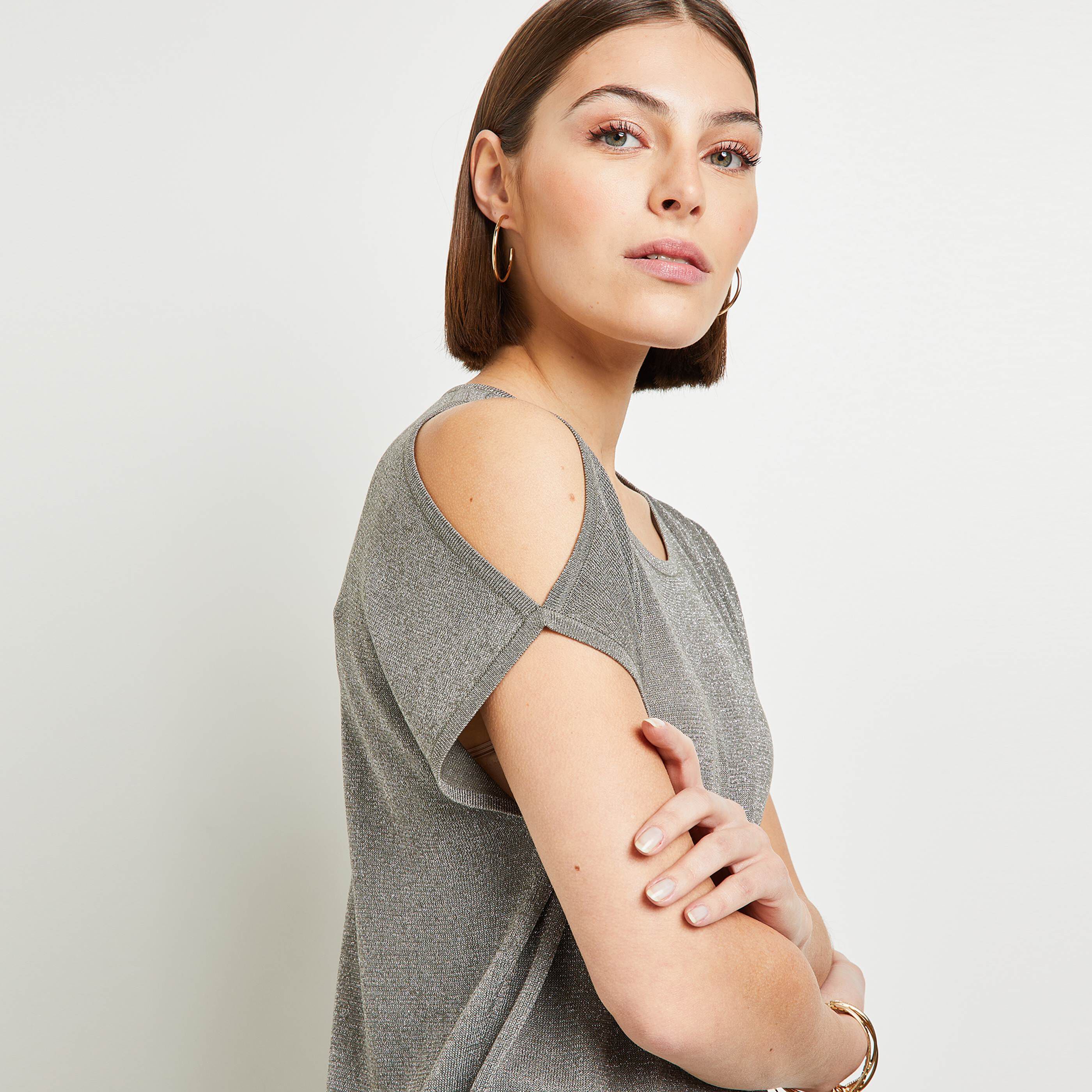 Pull sans manches femme - KAKI