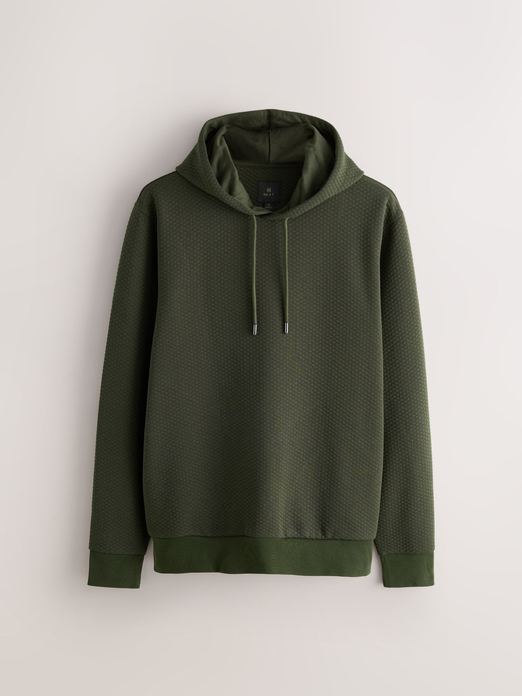Kakigroen - Pullover-hoody met textuur