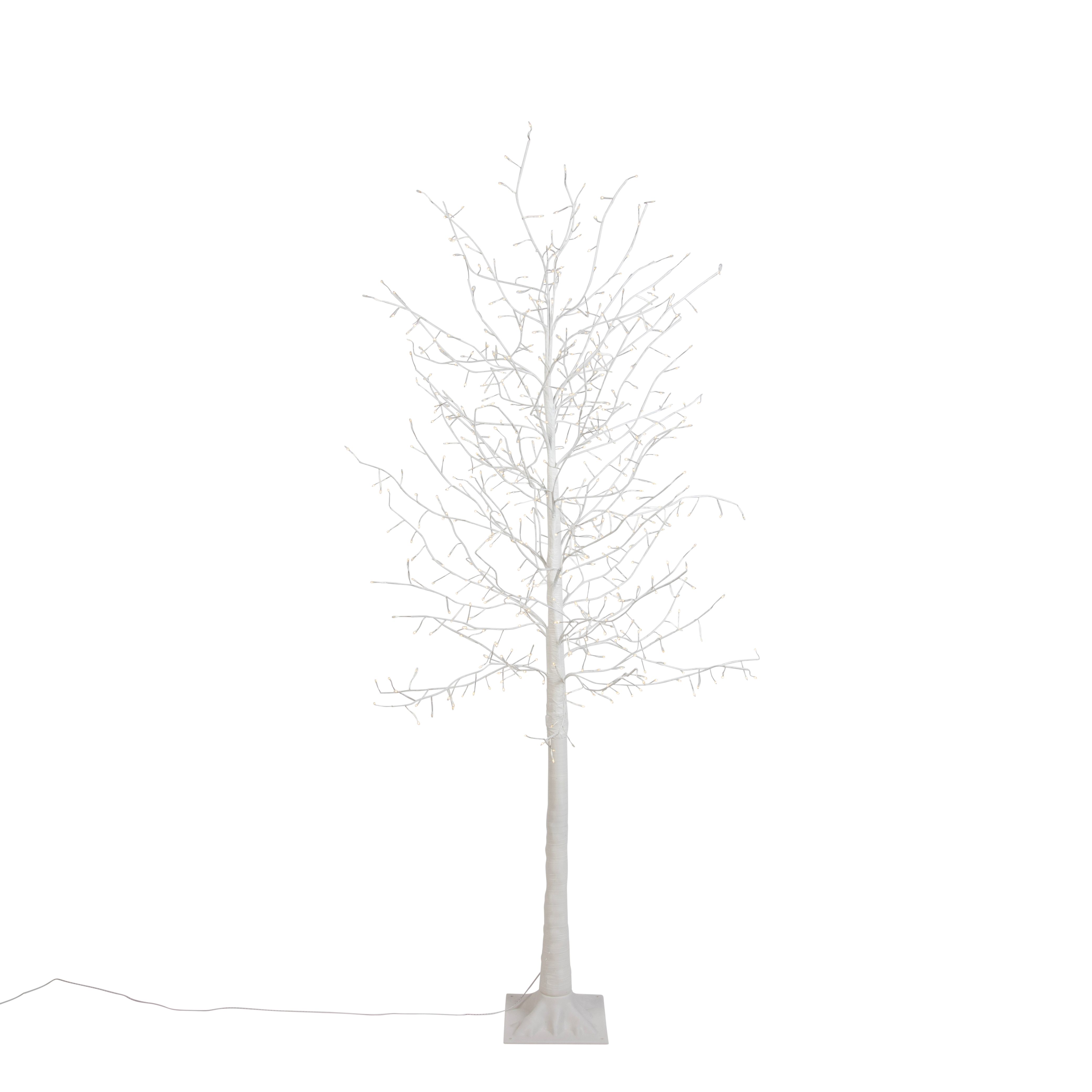 Kerst vloerlamp wit boom 180cm incl. LED met timer IP44 - Ki