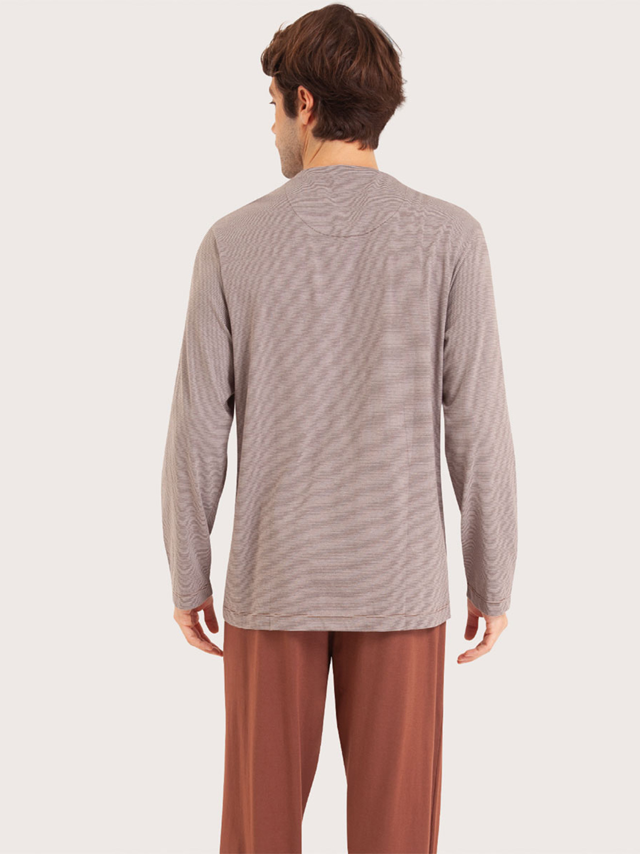 Pyjama col T en coton bio