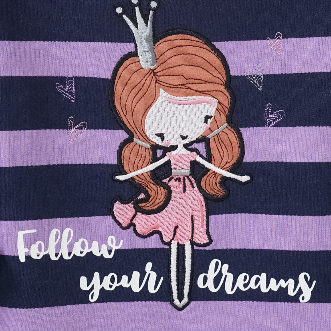 Topolino Mädchen Hoodie mit Prinzessin-Applikation lila / dunkelblau