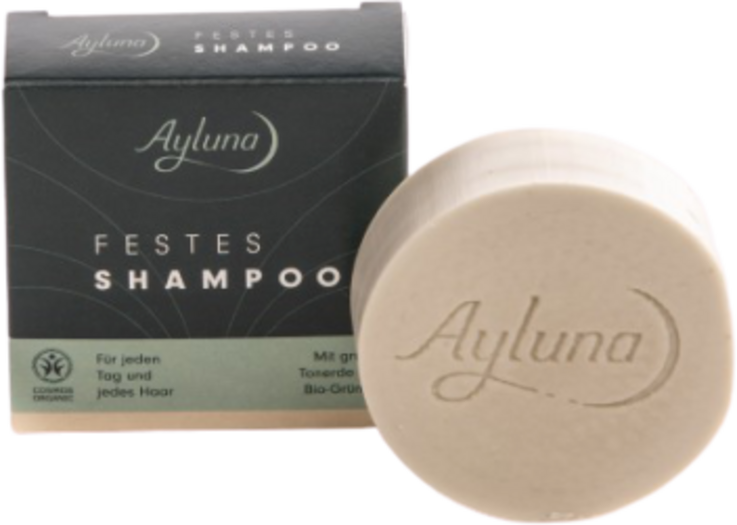 Ayluna  Festes Shampoo Grüne Tonerde & Bio-Grüntee, 60 g