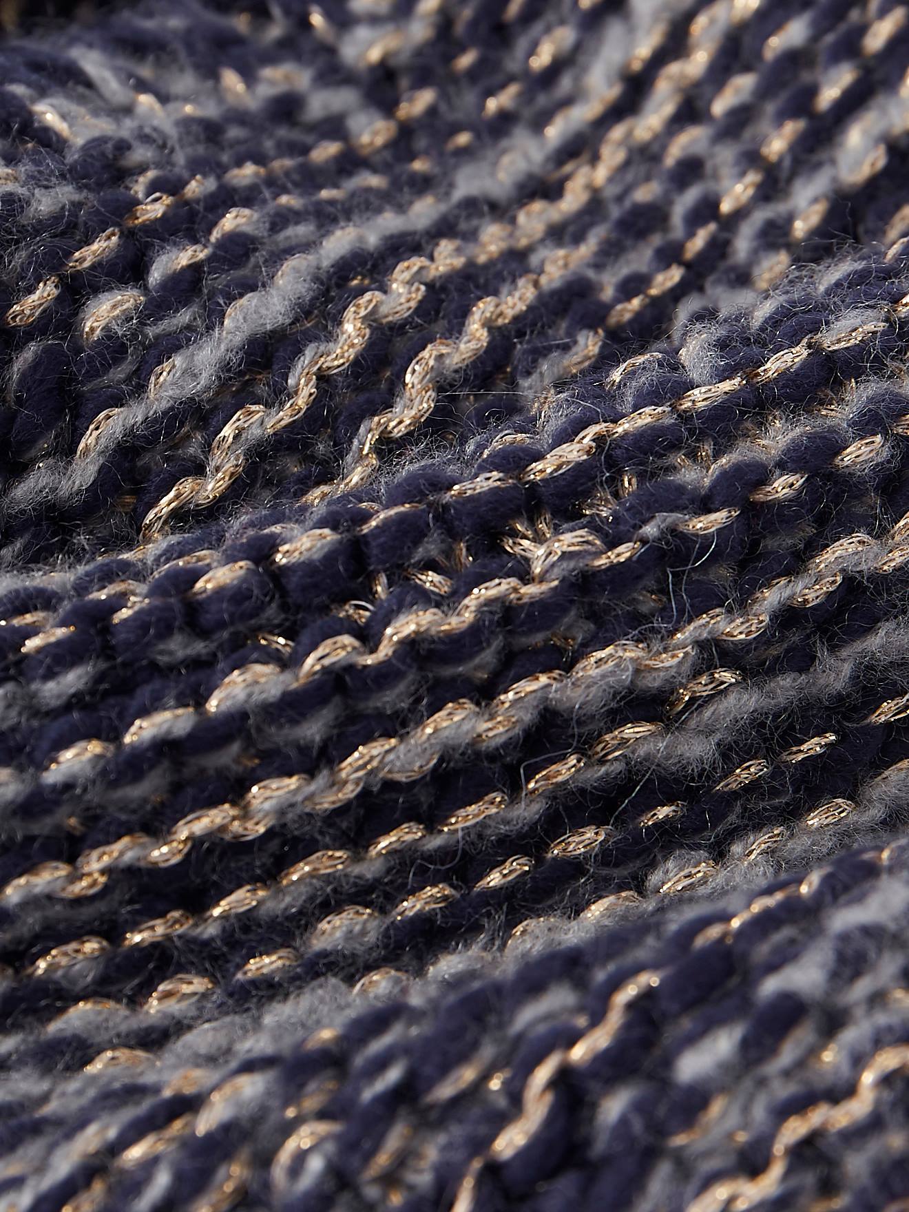 Cachecol azul escuro liso com pompons para meninas
