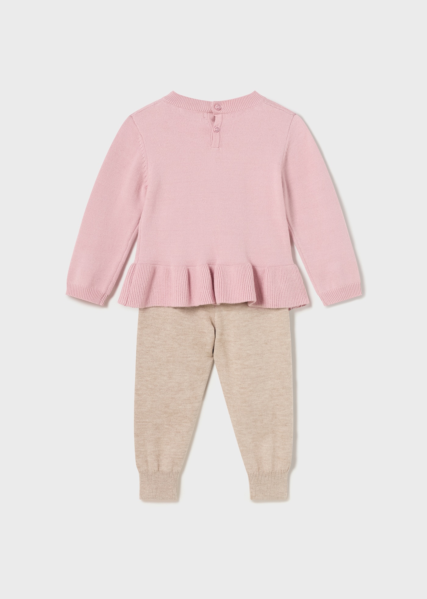 Conjunto de bebê de tricô de 2 peças