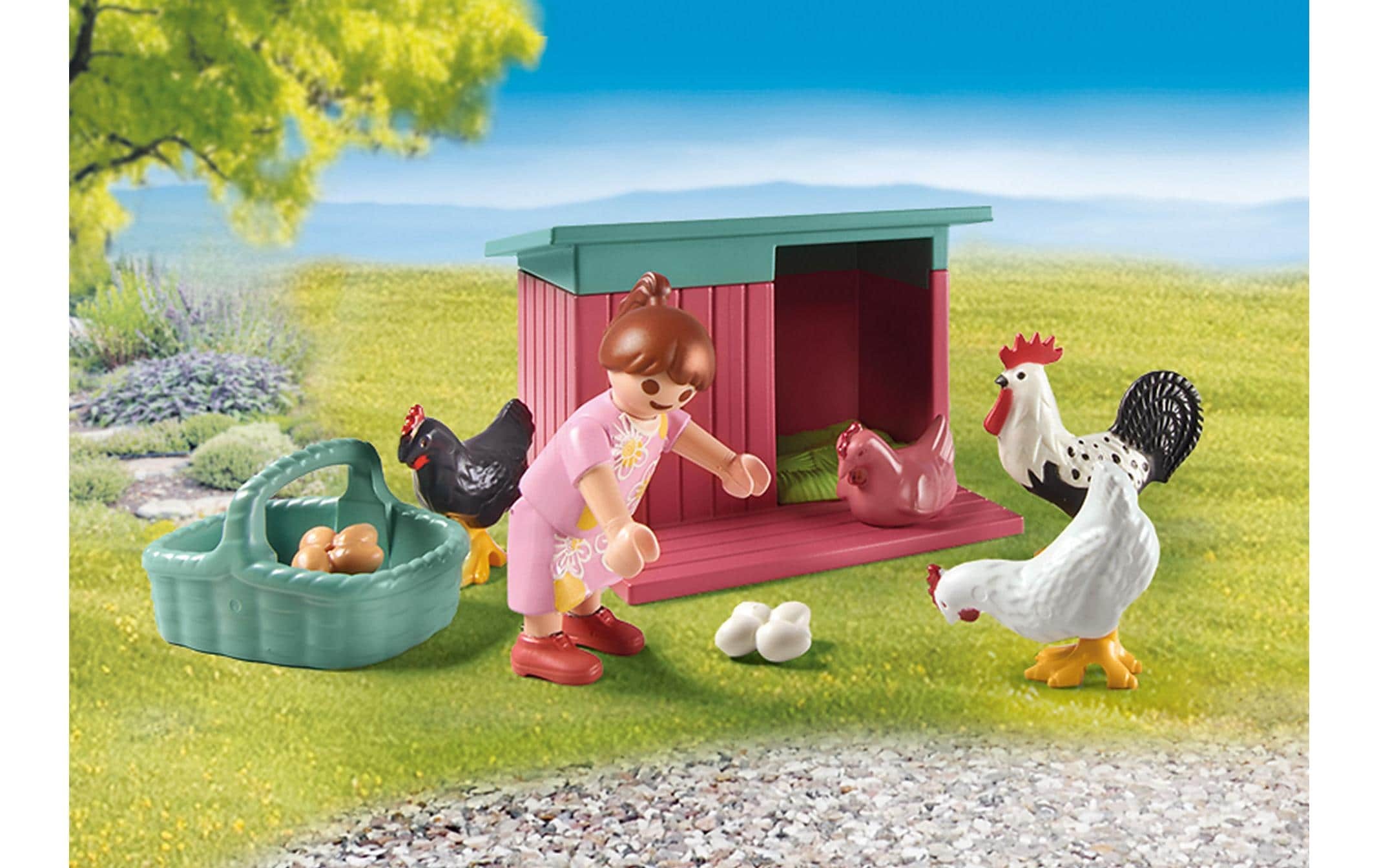 Playmobil® Spielbausteine »My Life Kleine Hühnerfarm im Tiny Haus Garten 71510«