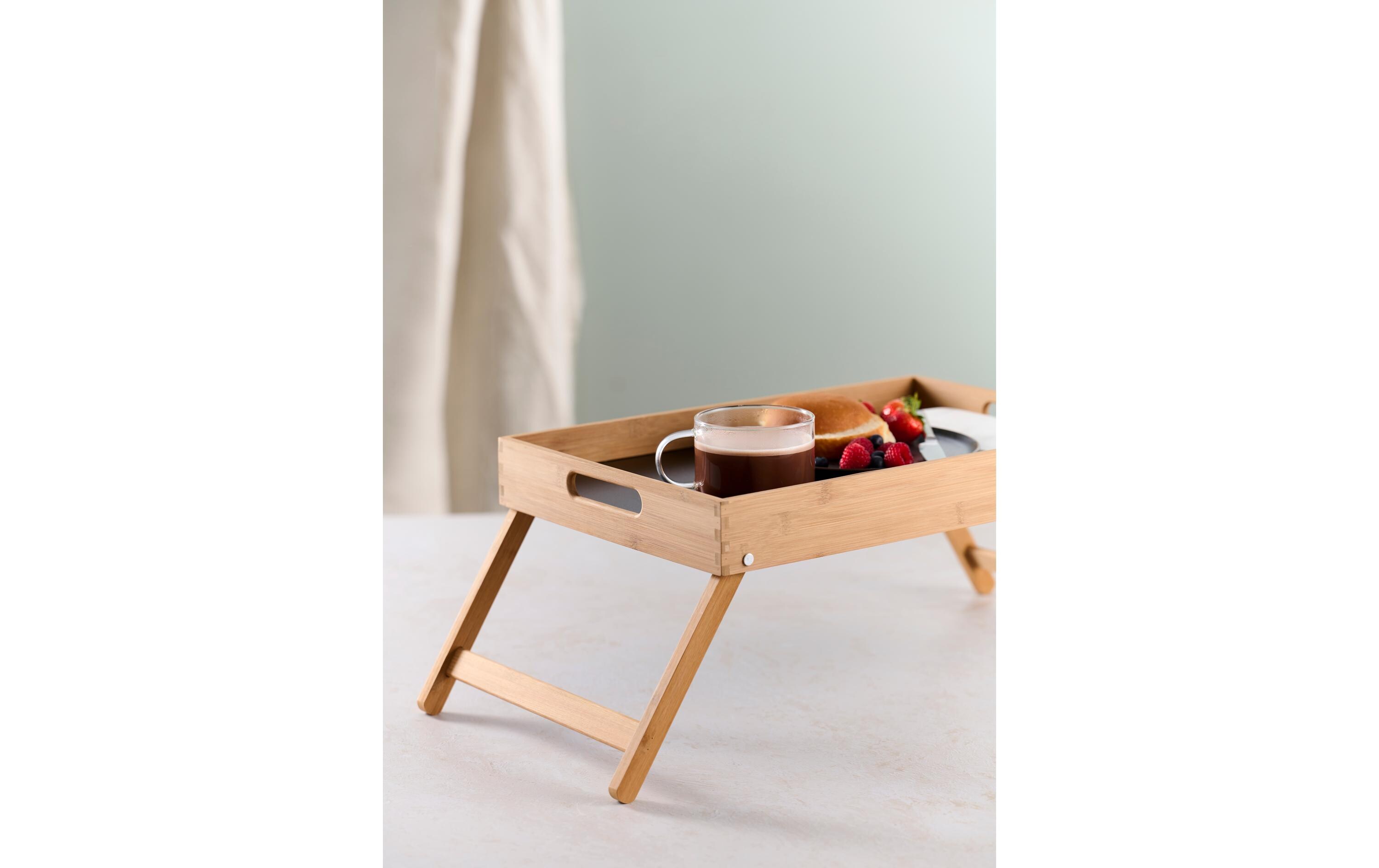 Serviertablett 32 x 48 x 6 cm, BraunKlappbarer Betttablett