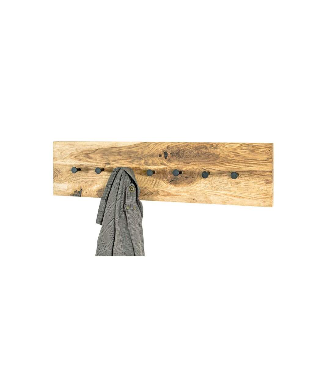 Paris Prix - Patère Murale 7 Crochets royal Oak 80cm Naturel
