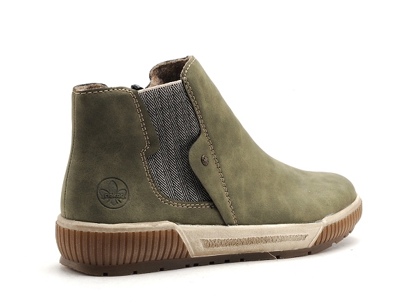 Rieker boots bottine plates femme n0761 vert