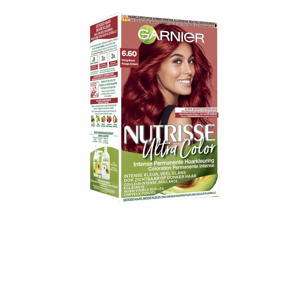Garnier Nutrisse Ultra Color Permanente Haarkleuring 6.60 Vurig Rood