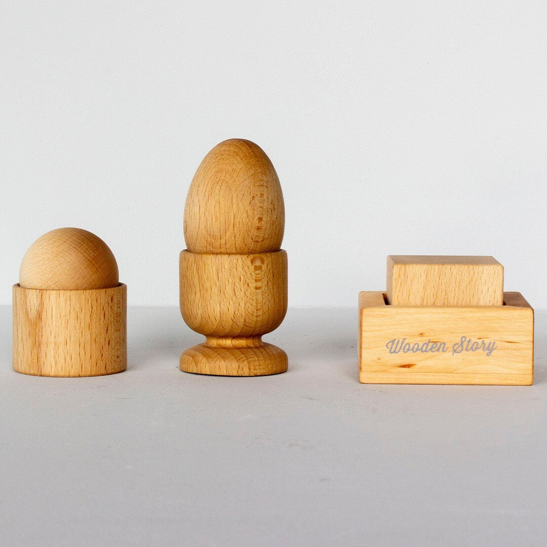 Wooden story montessori vormenset - 6-delig
