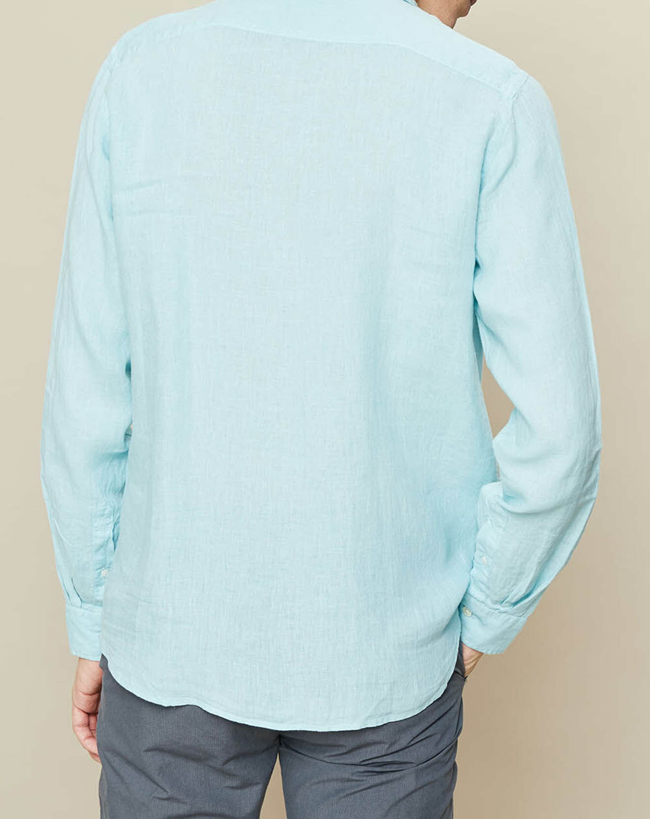 Hartford Chemise 100% Lin slim Sammy Pat aquatic