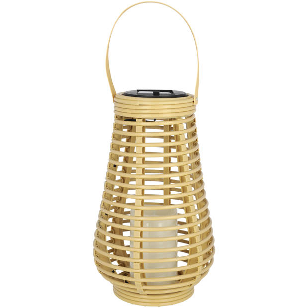 Blokker Solar lampion Toscane - beige - 16.5x16.5x26cm