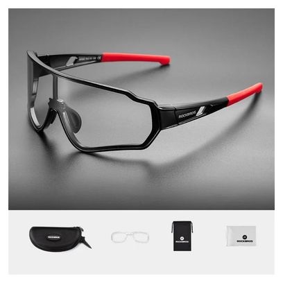 Lunettes de cyclisme photochromiques polarisées  anti-vent - noir