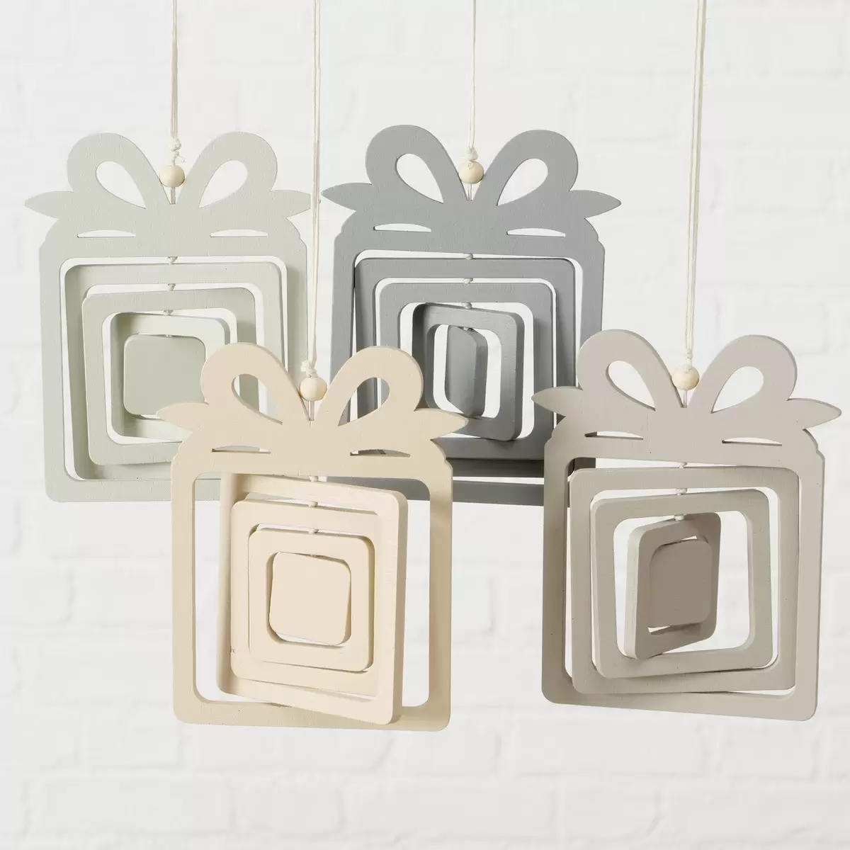 Dekoanhänger Geschenk Leonita beige,braun,grau,hellgrün
