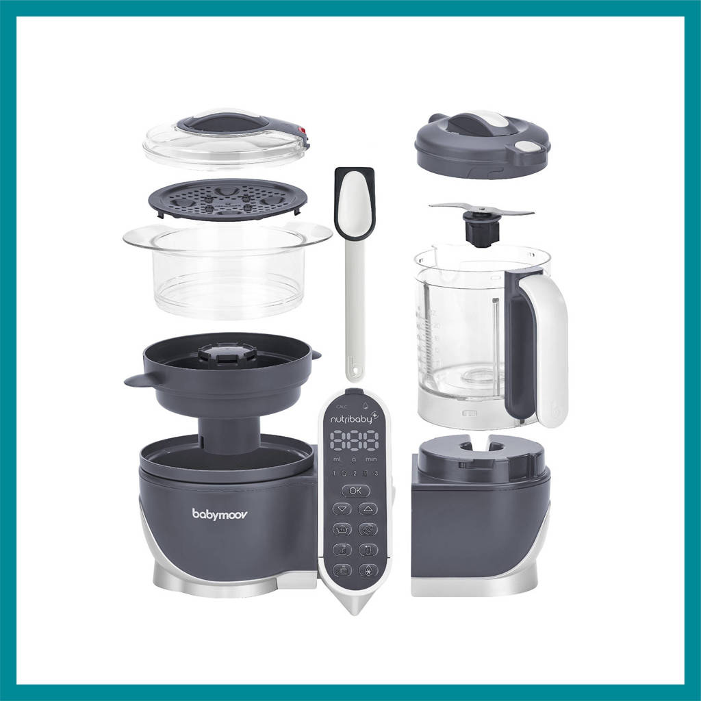 Nutribaby(+) stoomkoker en blender industrial grey