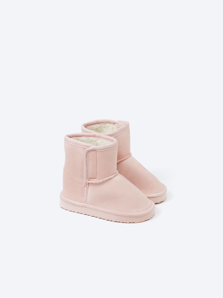 Bota forrada - Rosa claro
