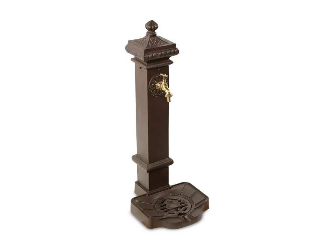 Fontaine de jardin Aluminium-Métal Marron - Décoration d'Autrefois