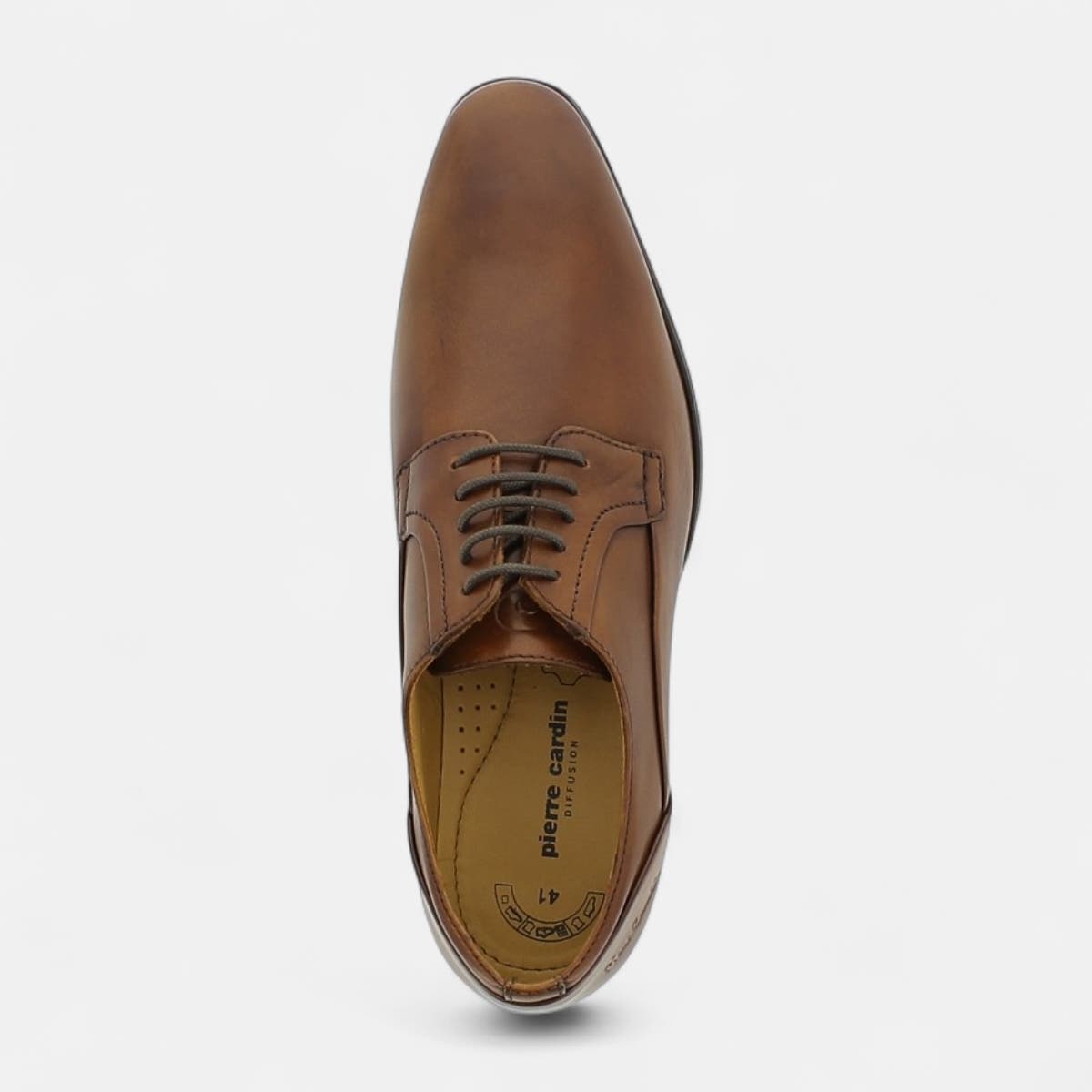 Derbies Homme en cuir cognac