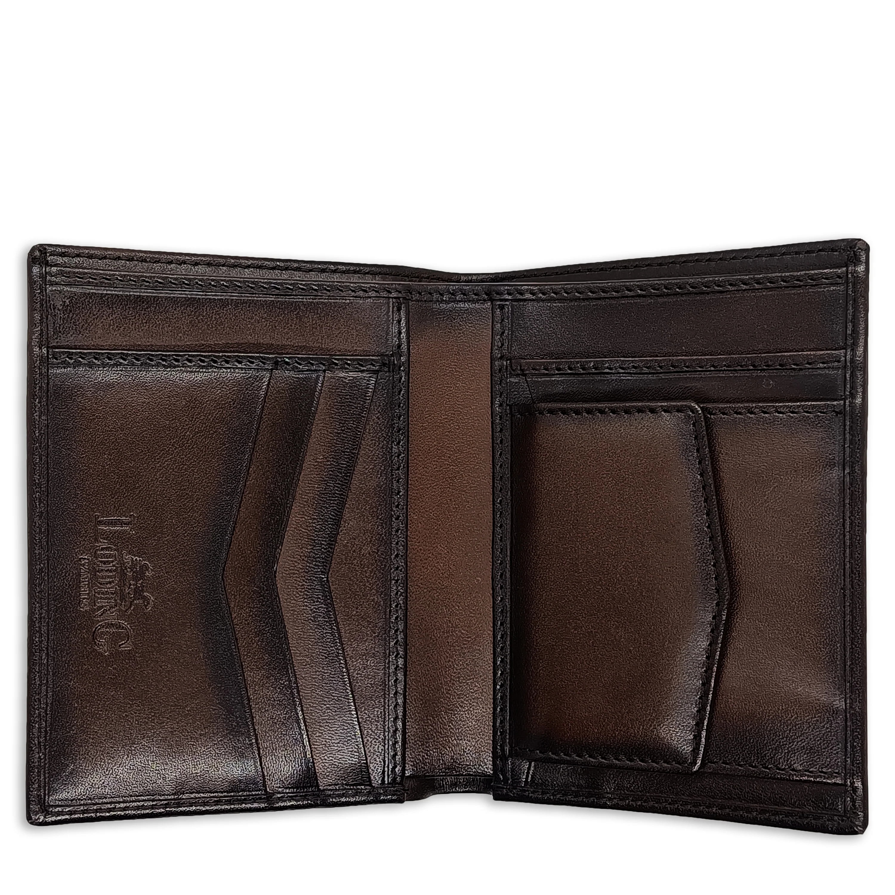 Portefeuille marron en cuir