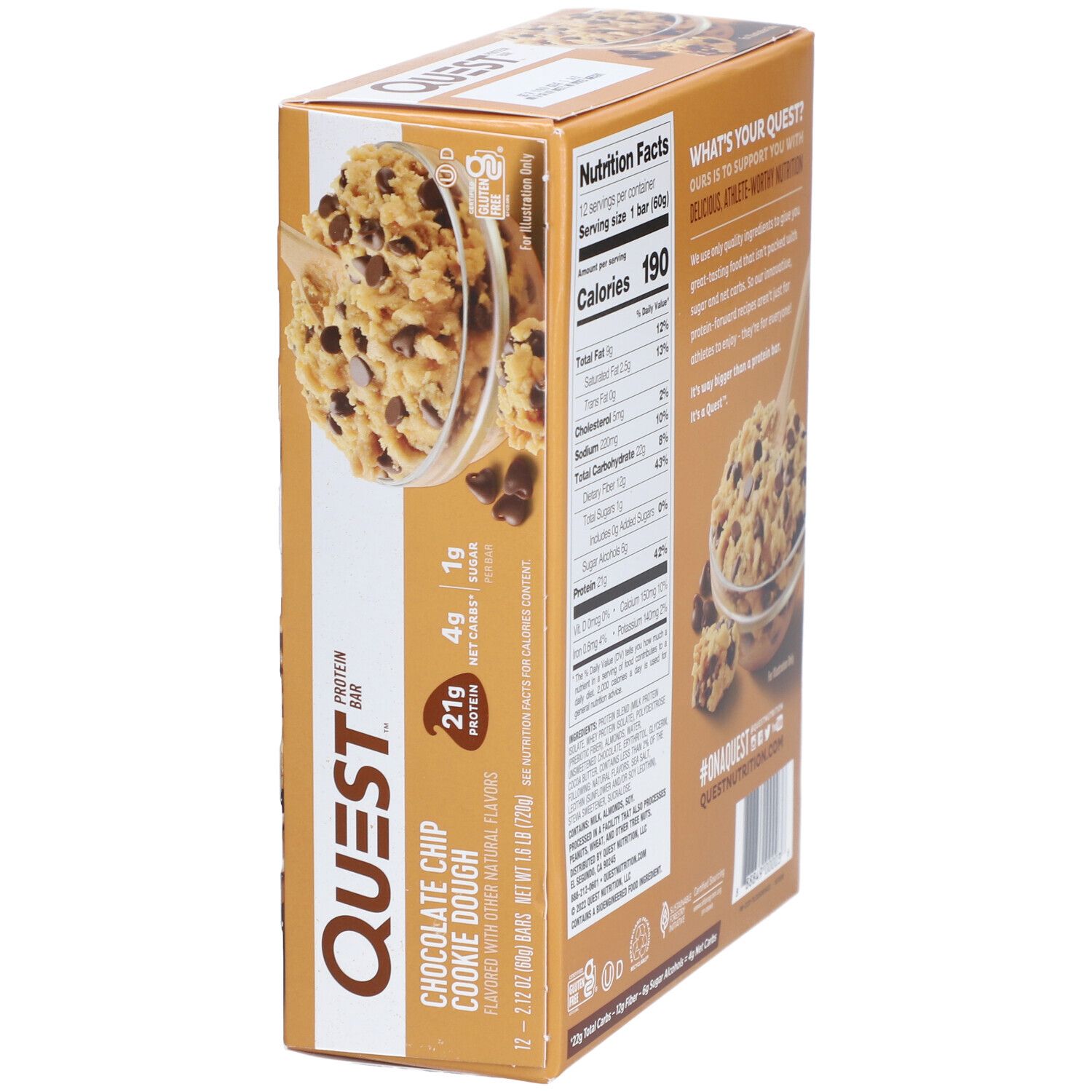 Quest Nutrition Quest Protein Bar, Chocolate Chip Cookie Dough