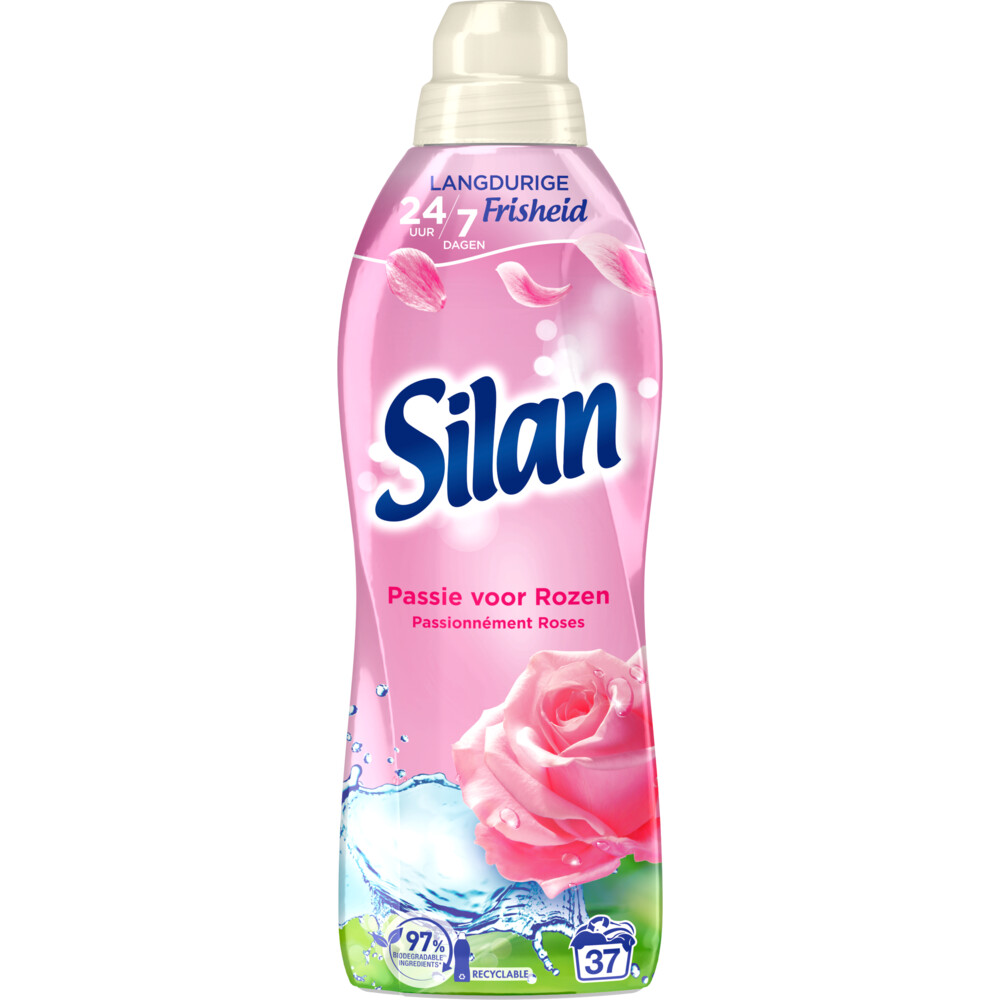 12x Silan Wasverzachter Passie voor Rozen 37 Wasbeurten851 ml