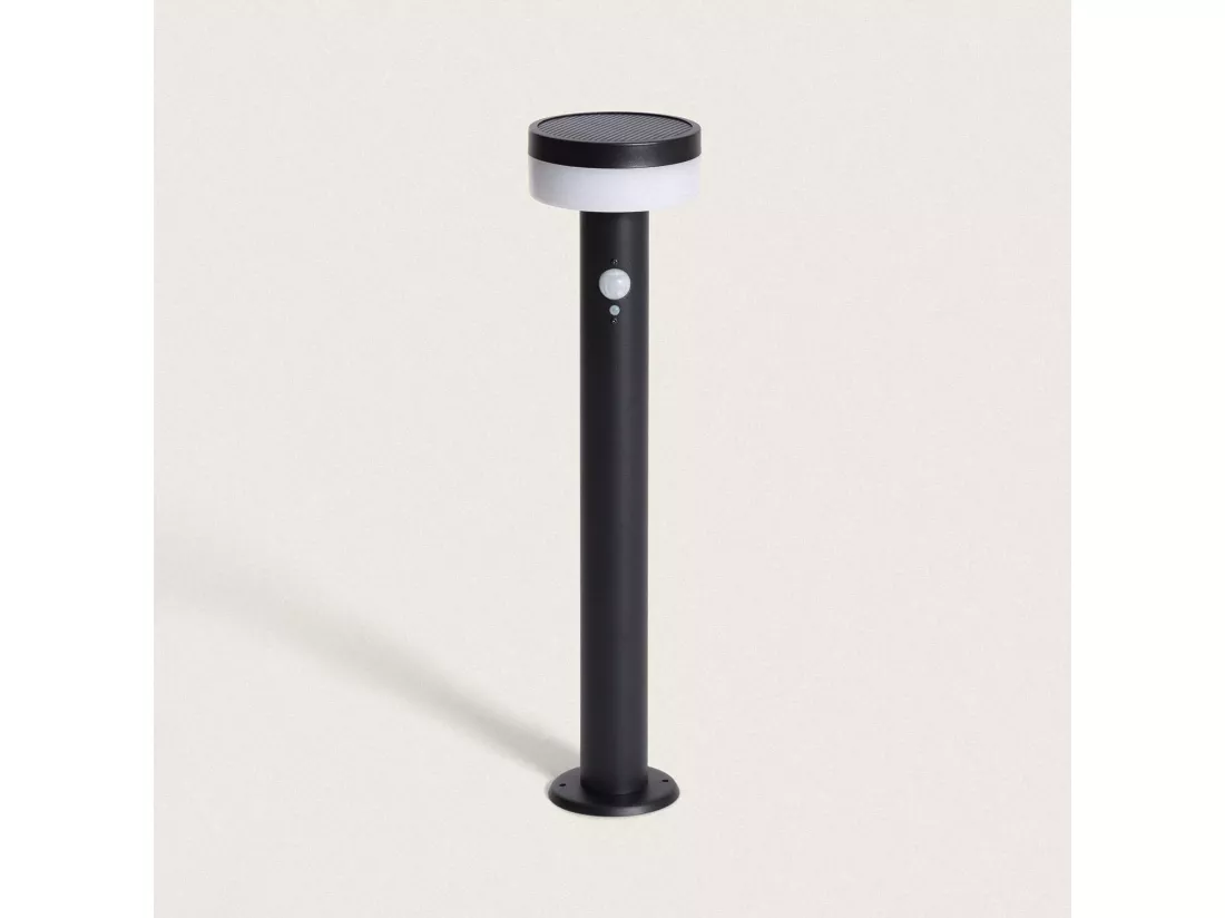 Balise Extérieure sur Pied Solaire LED 50cm Aluminium Ashier Noir
