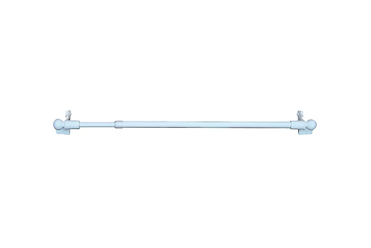 Kit barre de rideau GoodHome avec support 50/80 Blanc mat Konera