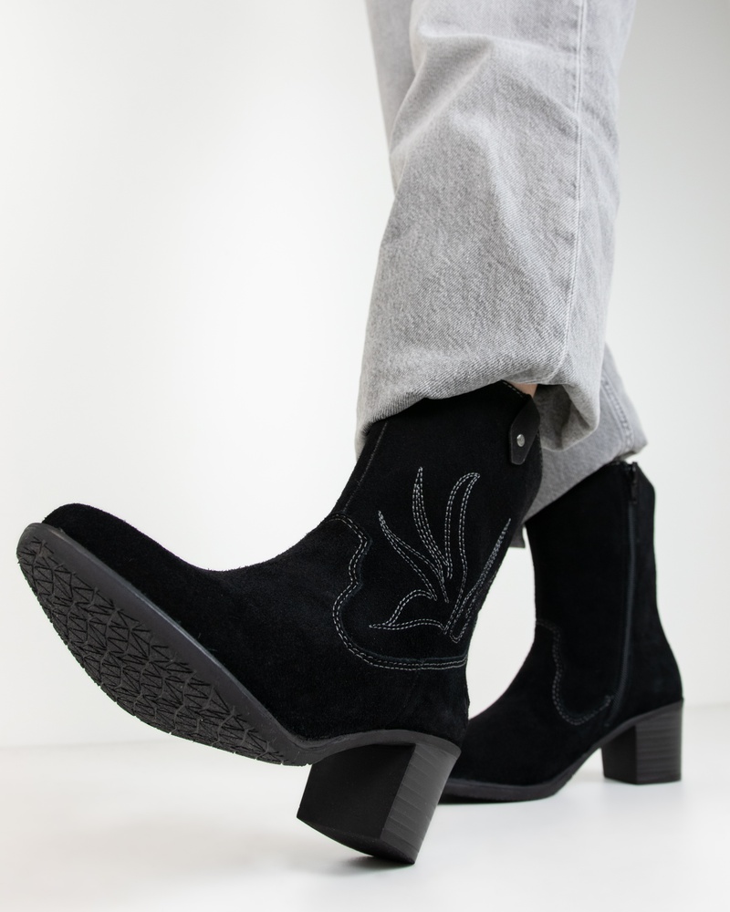 Rieker Rits- & gesloten boots  - zwart