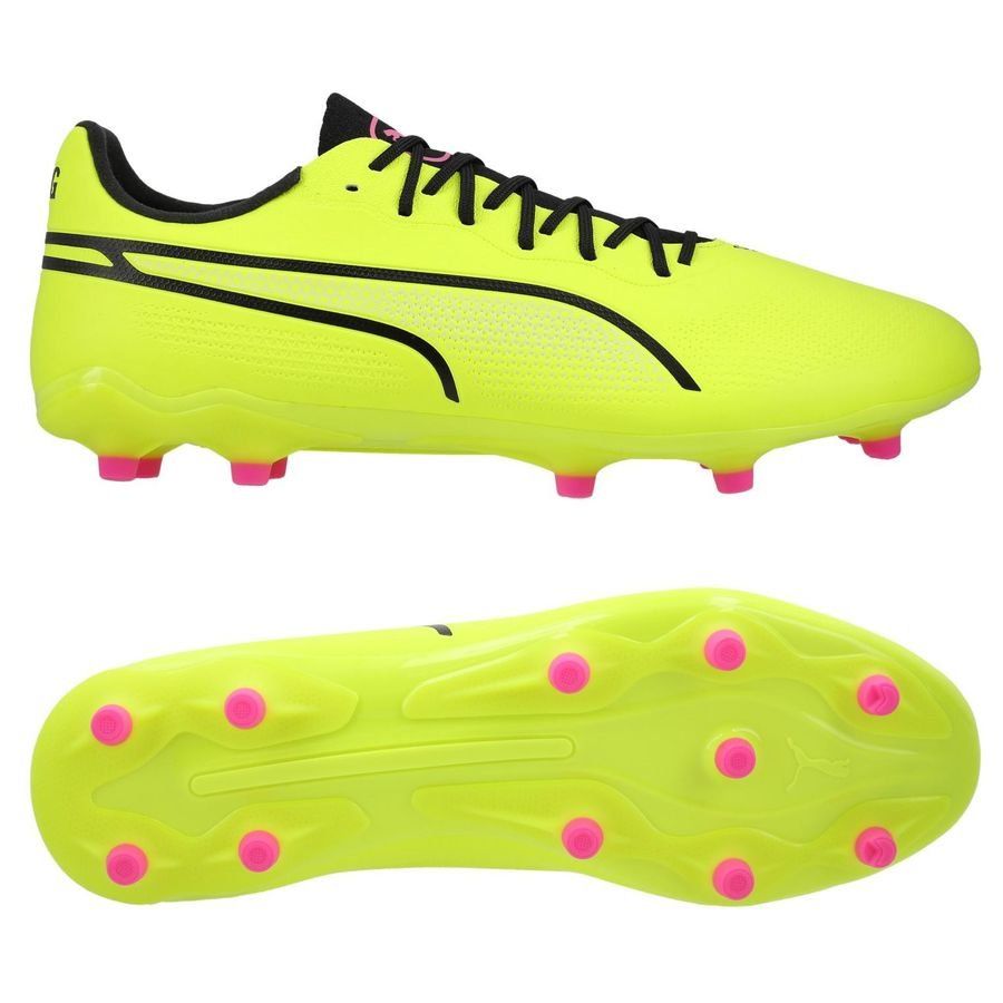 PUMA King Pro FG/AG Phenomenal - Electric Lime/Noir/Poison Pink Femme