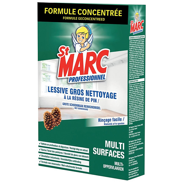 Lessive poudre gros nettoyage murs et sols St Marc pin 1 kg