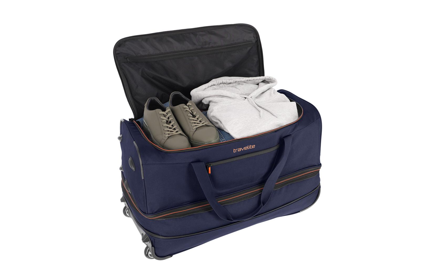 Reisekoffer BASICS Marine 70 cmSportliche Trolley Reisetasche für variable Gepäckmengen