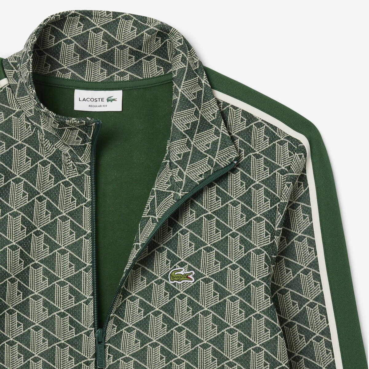 Suéter LACOSTE com zíper e gola alta