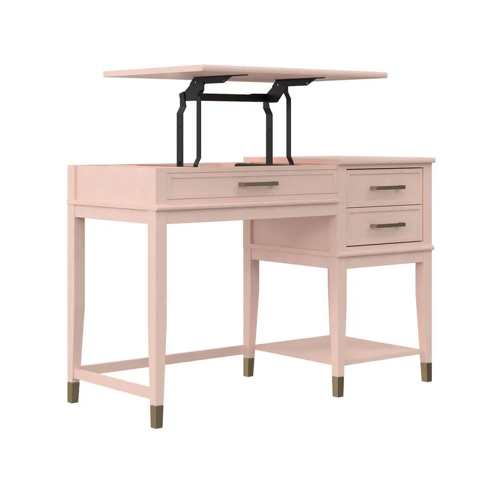 Westerleigh - Computerbureau met lifttop in roze MDF