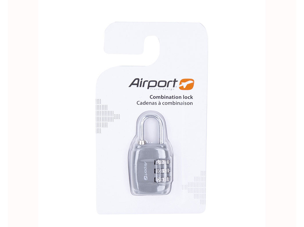 CADEADO DE CÓDIGO AIRPORT CINZENTO