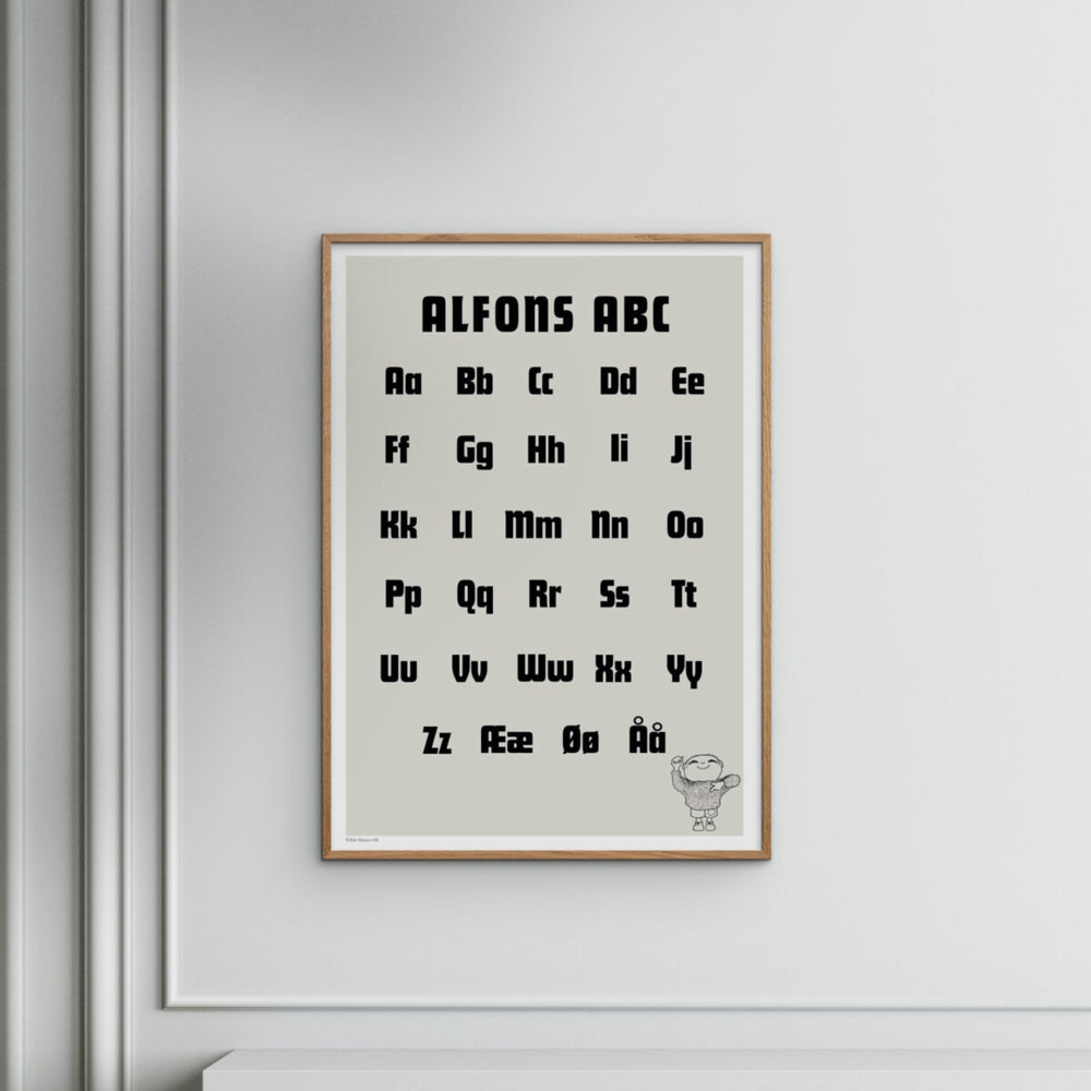 Køb Poster & Frame Alfons Åberg - Alfons Åberg - ABC Sort