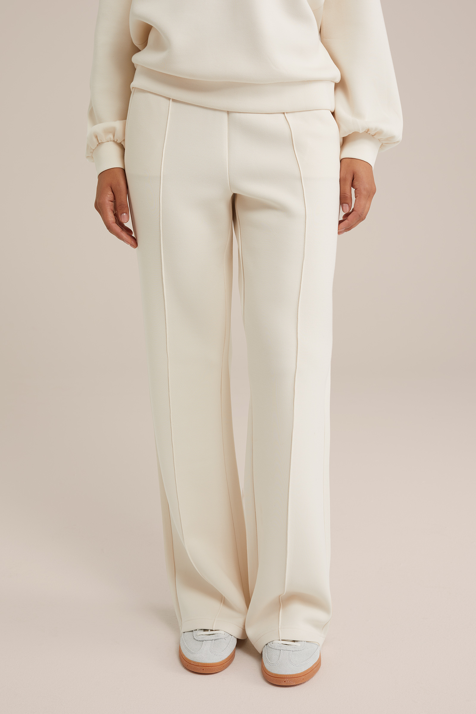 wide leg broek WE Fashion Ecru