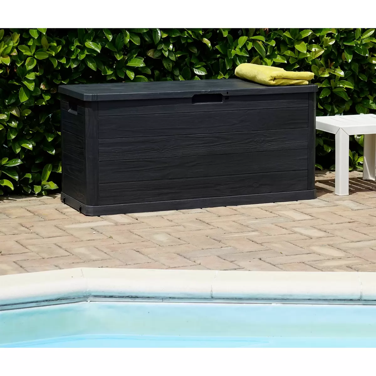 Luca Bessoni Kissenbox Woody wasserdicht Dunkelgrau