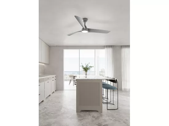 Ventilateur de Plafond avec Lumière Perenz 7204 GR CT Gris d. 132 cm, 3 Pales, 6 Vitesses, Moteur DC 35W, Silencieux